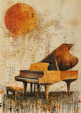 Piano Abstract Melancholy