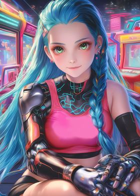 Cyberpunk Girl Arcade