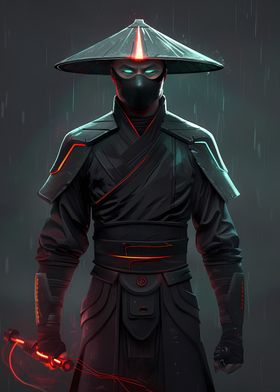 Cyberpunk Asian Warrior