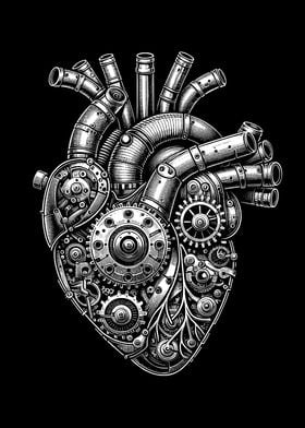 Mechanical Steampunk Heart