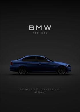 Blue BMW 330i e90 Specs