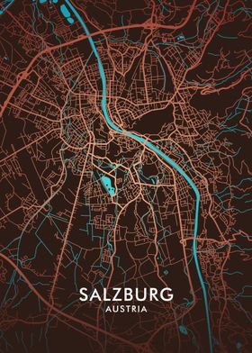 Salzburg City map