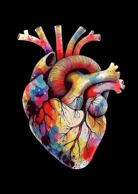 Colorful Anatomical Heart