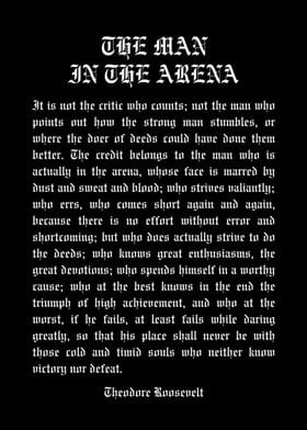 The man in the arena