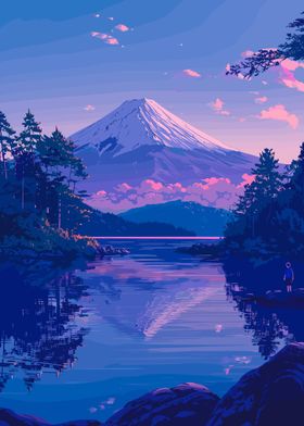 Fuji Mountain Sunset