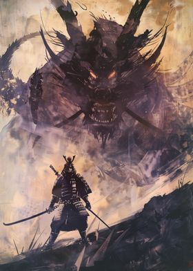 Japanese Samurai Dragon