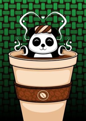 Panda in coffee