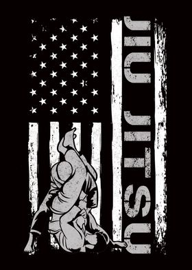 Jiu Jitsu American Flag