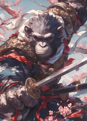 Chimpanzee Samurai Sakura