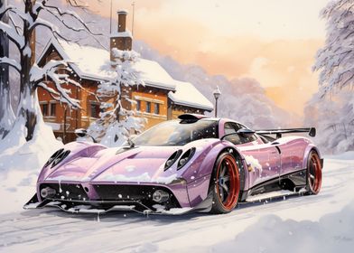 Pagani Huayra in winter