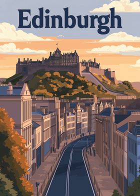 Edinburgh travel poster