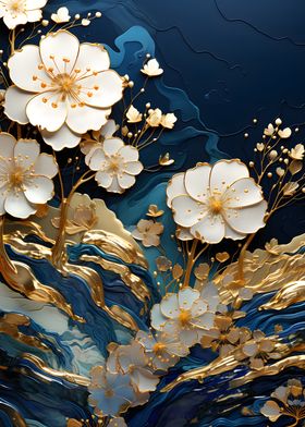 Flower Japan gold Kintsugi