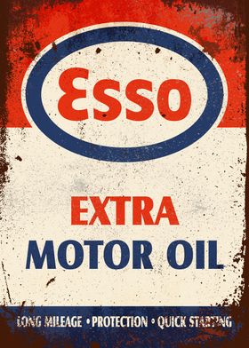 Esso Mototr Oil Sign