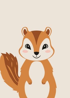 cute cartoon chipmunk