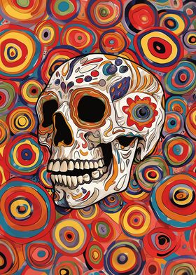 Pop Art Floating Skull Art