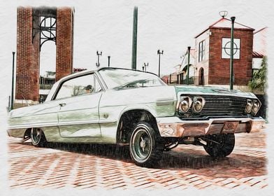 classic car drawing