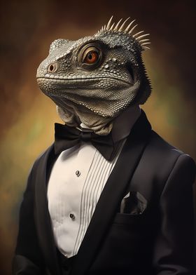 Iguana in a Tuxedo