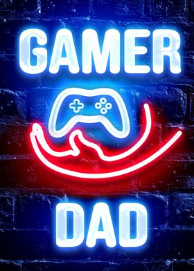 Gamer Dad neon