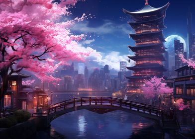 Cherry Blossom Cyberpunk 3