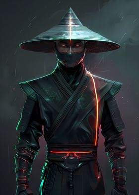 Cyberpunk Asian Warrior