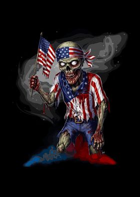 Patriotic Halloween Zombie