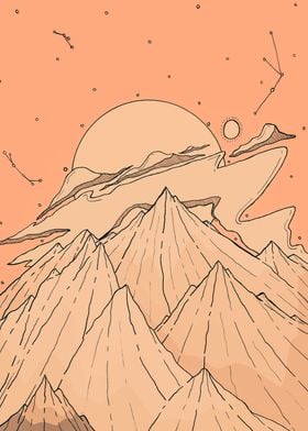 Peach cloud peaks 