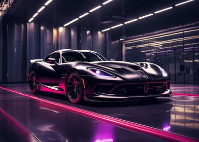 Dodge Viper Muscle car art