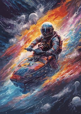 Jet Ski Astronaut Planets