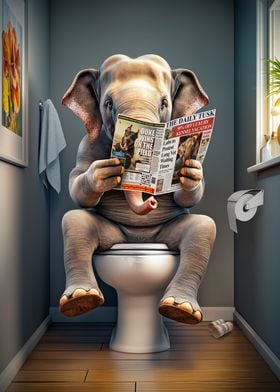 elephant on the Toilet