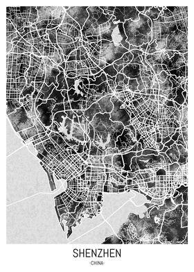 Shenzhen China City Map