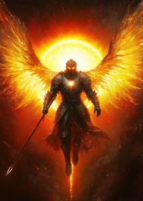 Fiery Winged Knight