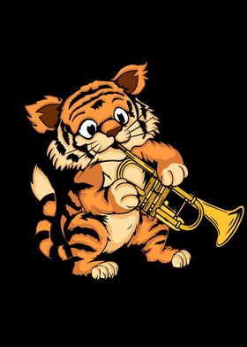 Trumpet Player Kids Tiger 