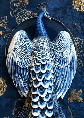 Porcelain Peacock Art