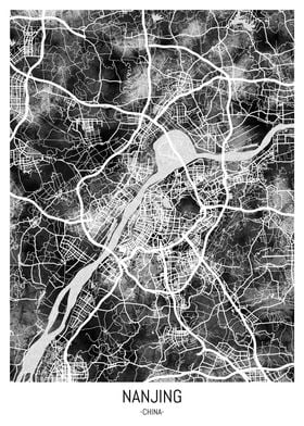 Nanjing China City Map