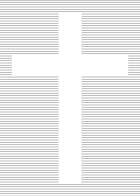 Christian Cross Line Art