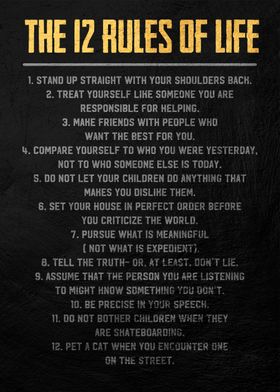 the 12 rules of lifes