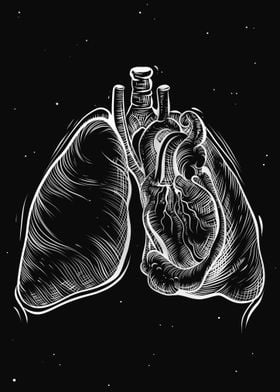 The Lungs Monochromatic