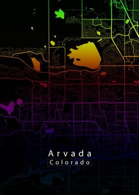 Arvada Colorado City Map