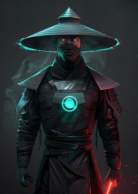 Cyberpunk Asian Warrior