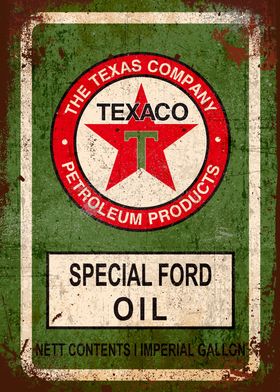 Texaco Oil Sign