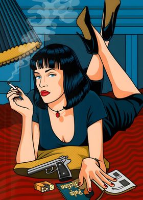 Pulp Fiction Mia Popart