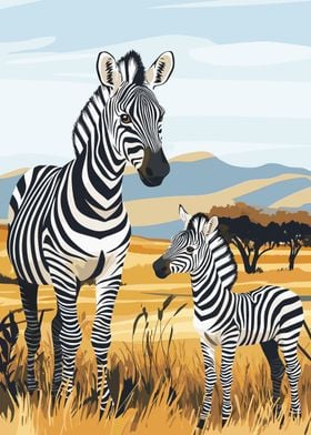 Zebra Family Minimalist