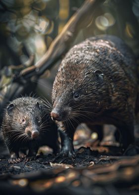 Mother And Baby Mole