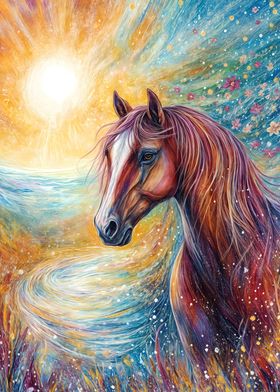 Wild Horse Painting Art