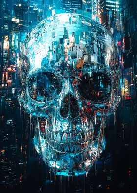 Futuristic Skull Art