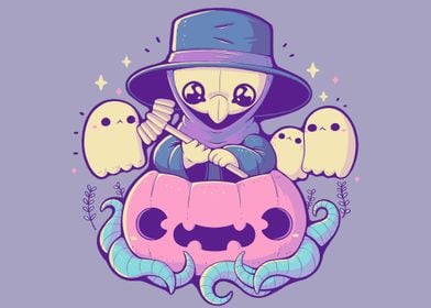 Cute Plague Doctor Pumpkin