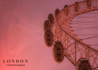 Sunset at London Eye