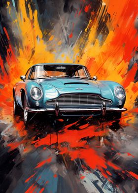 Aston Martin DB5 Car art