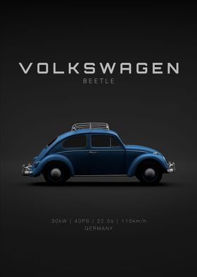 VW Beetle 1963 Blue Specs