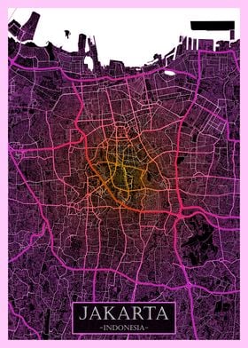 Jakarta Indonesia Road Map